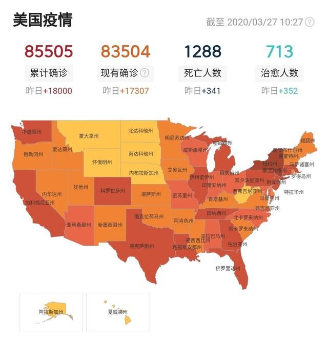 美国疫情新增病例 8 万图 4